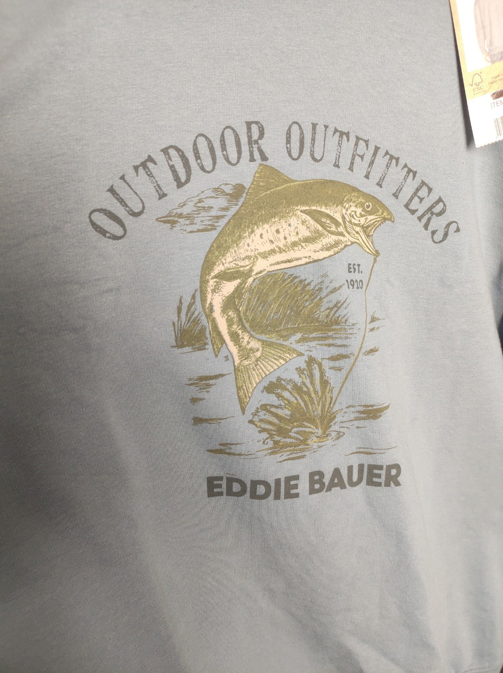 Eddie Bauer Men’s Slate Blue Fleece Sweatshirt Pullover Size M NWT