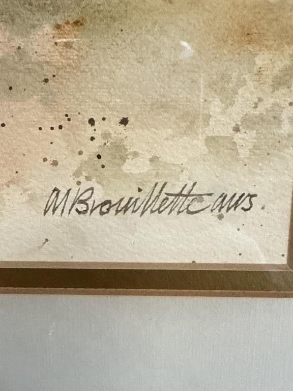 Maureen Brouillette Original Watercolour Painting – Fine Collectible Art Signed