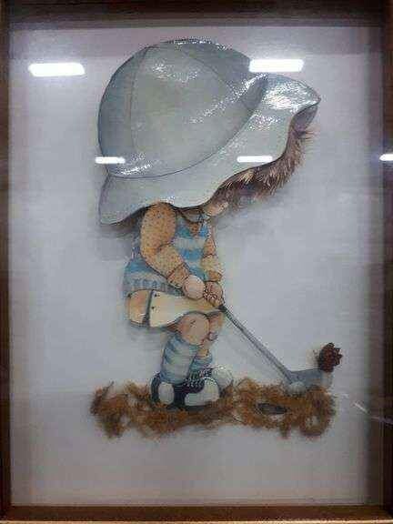 Framed 3D Art Picture – Handcrafted by Folk Artist Thelma Coutts Unique