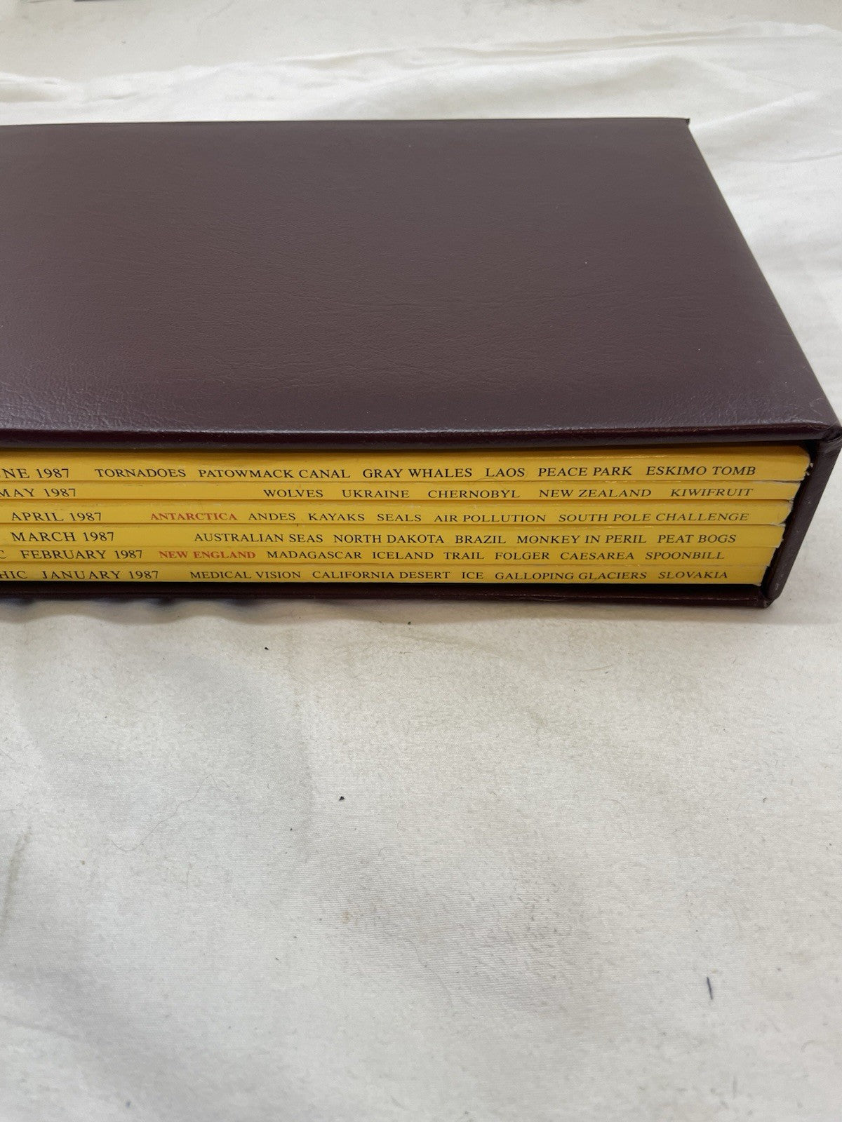 Vintage Nat Geo Jan–Jun 1987 Set w/ Slipcover | History, Wildlife, Geo