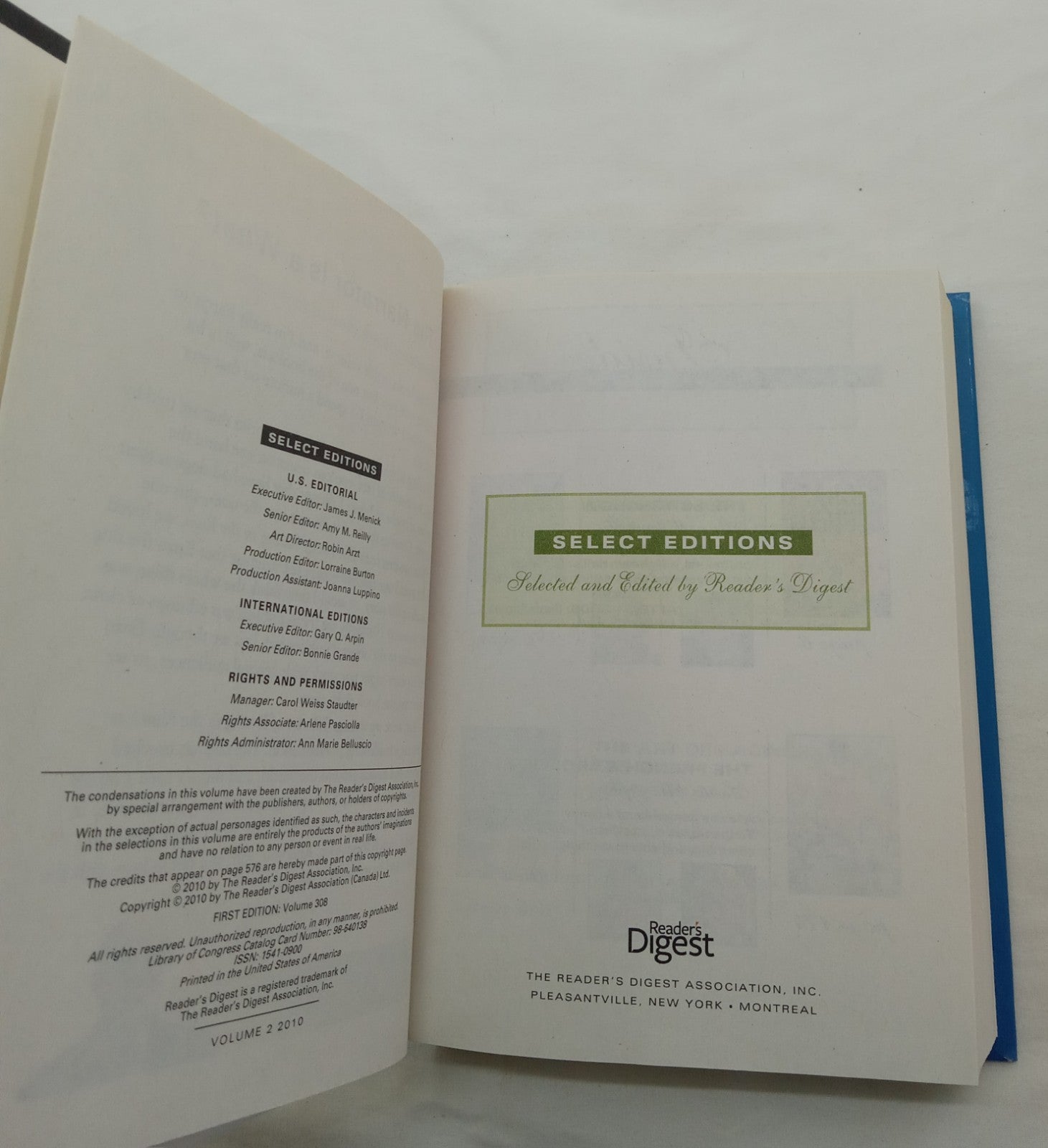 RD Sel Ed HC w/DJ Vol 2 2010 | NM 1st Ed Anthology Fiction Drama Bestsellers