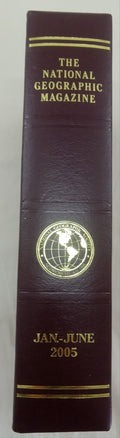 Nat Geo Jan–June 2005 VG+ | Faux Leather Case | 6-Issue Magazine Set