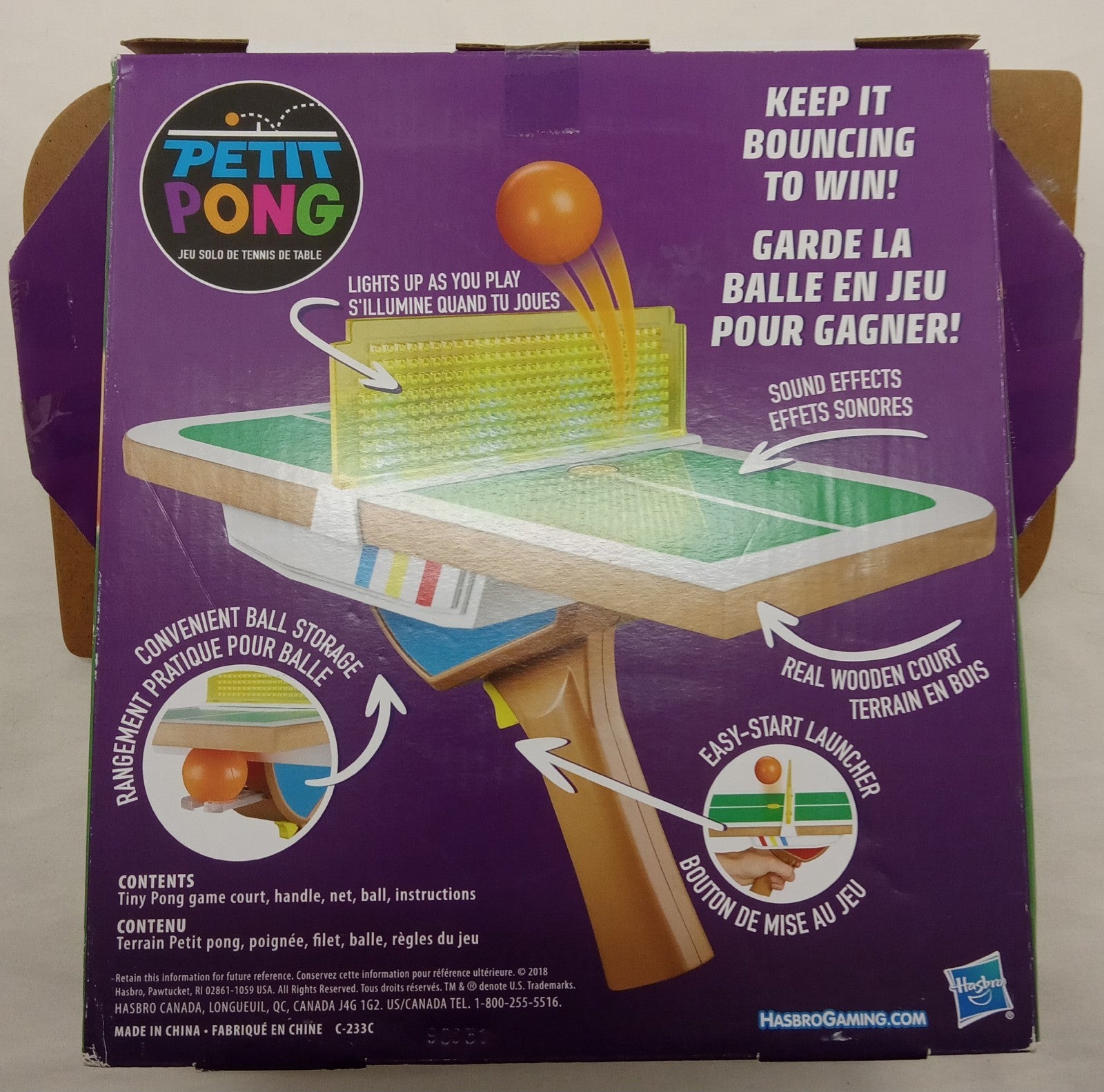 Tiny Pong Hasbro Miniature Ping Pong – Electronic Table Tennis Game Toy