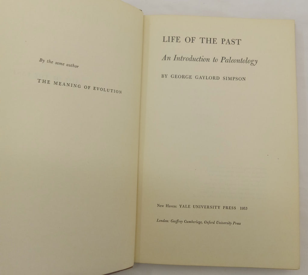 1961 Hardcover Life Of The Past Intro To Palaeontology Textbook George Simpson