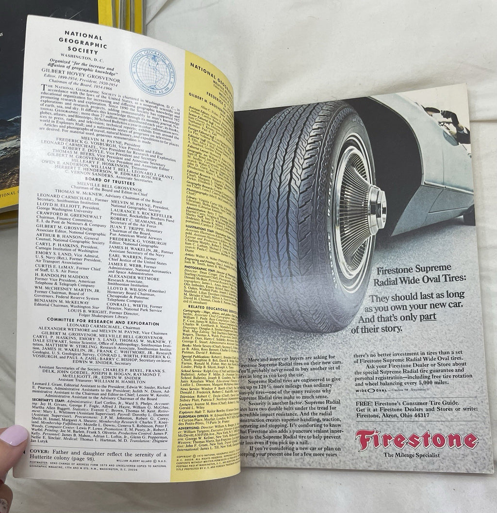 Nat Geo Mag Lot Jul–Dec 1970 Slipcvr Vtg Set Travel World Decor Collect