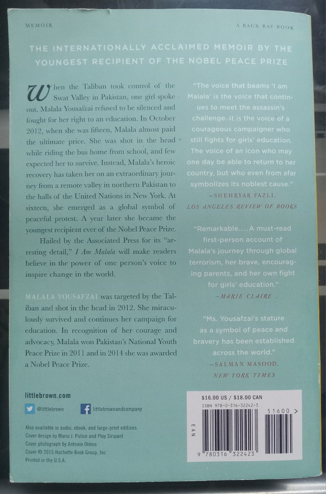 I Am Malala: Girl Who Stood Up for Education & Shot by Taliban (2013) HC VG