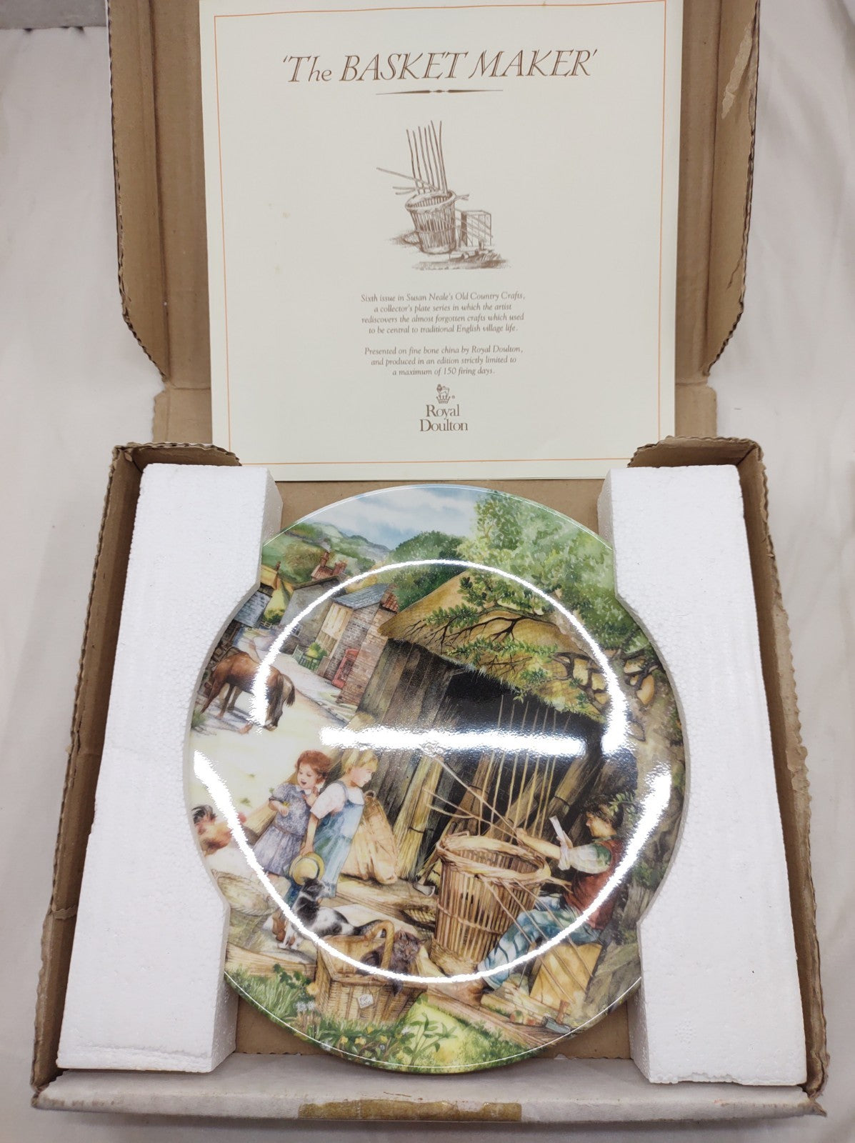 Royal Doulton Old Country Crafts Plate Set of 8 Susan Neale w/ Boxes & COAs