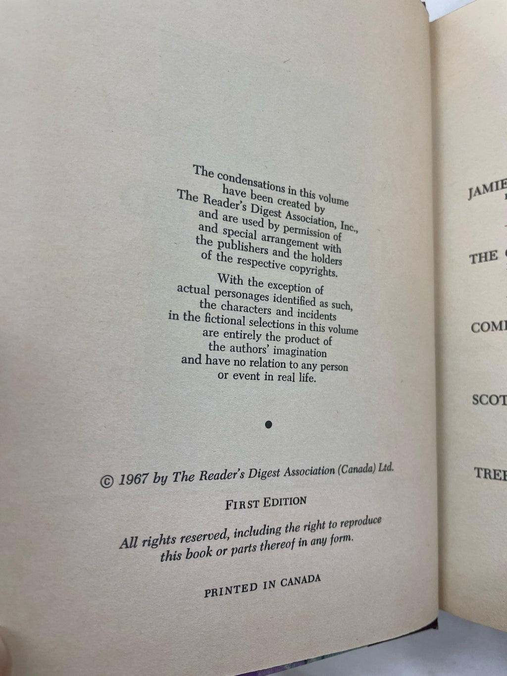 Readers Digest Condensed Books With Slipcover Hardcover 1967 1st Edition