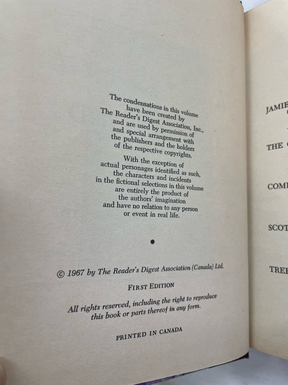 Readers Digest Condensed Books With Slipcover Hardcover 1967 1st Edition