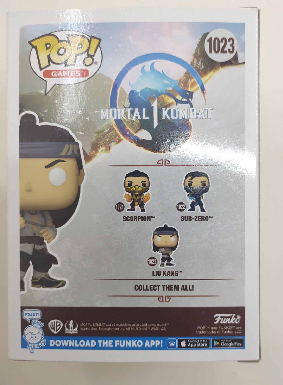 Funko Pop! Games Mortal Kombat Liu Kang #1023 Vinyl Figure New