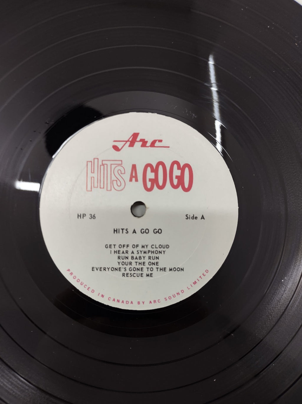 Hits A Go Go (1966) Arc Records Vinyl LP – Pop Rock Cover Songs Canada