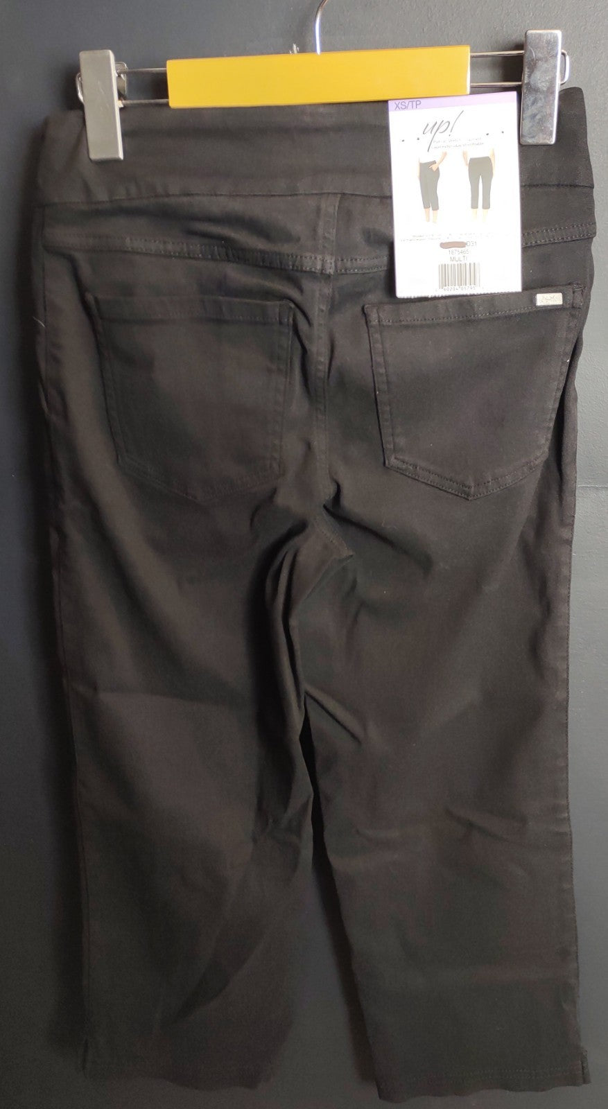 UP! Black Pull On Stretch Crop Pants NWT Women’s Comfortable Casual Wear