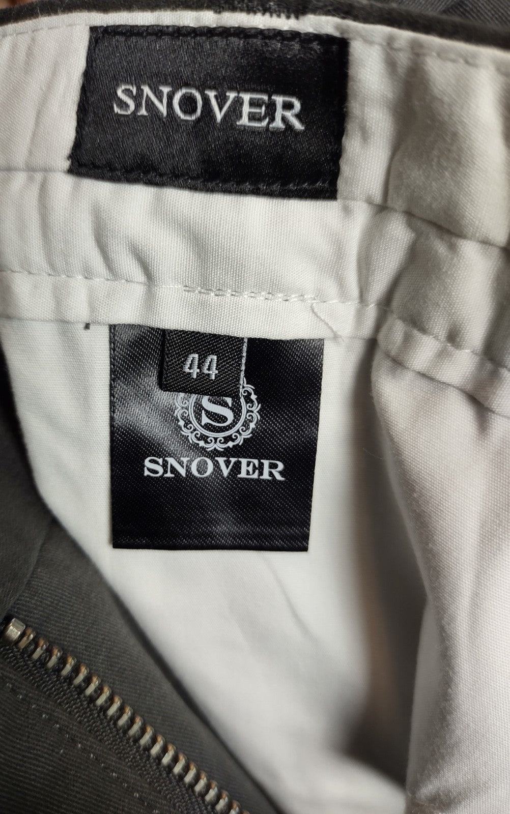 Snover Men’s Dark Grey Chino Pants Straight Leg Stretch Fit Casual NWT