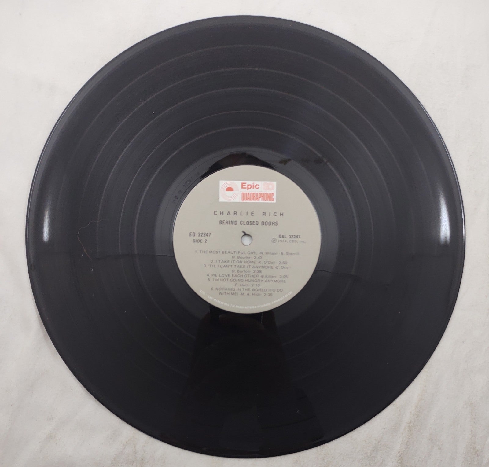Charlie Rich – Behind Closed Doors LP Quadraphonic Epic EQ-32247