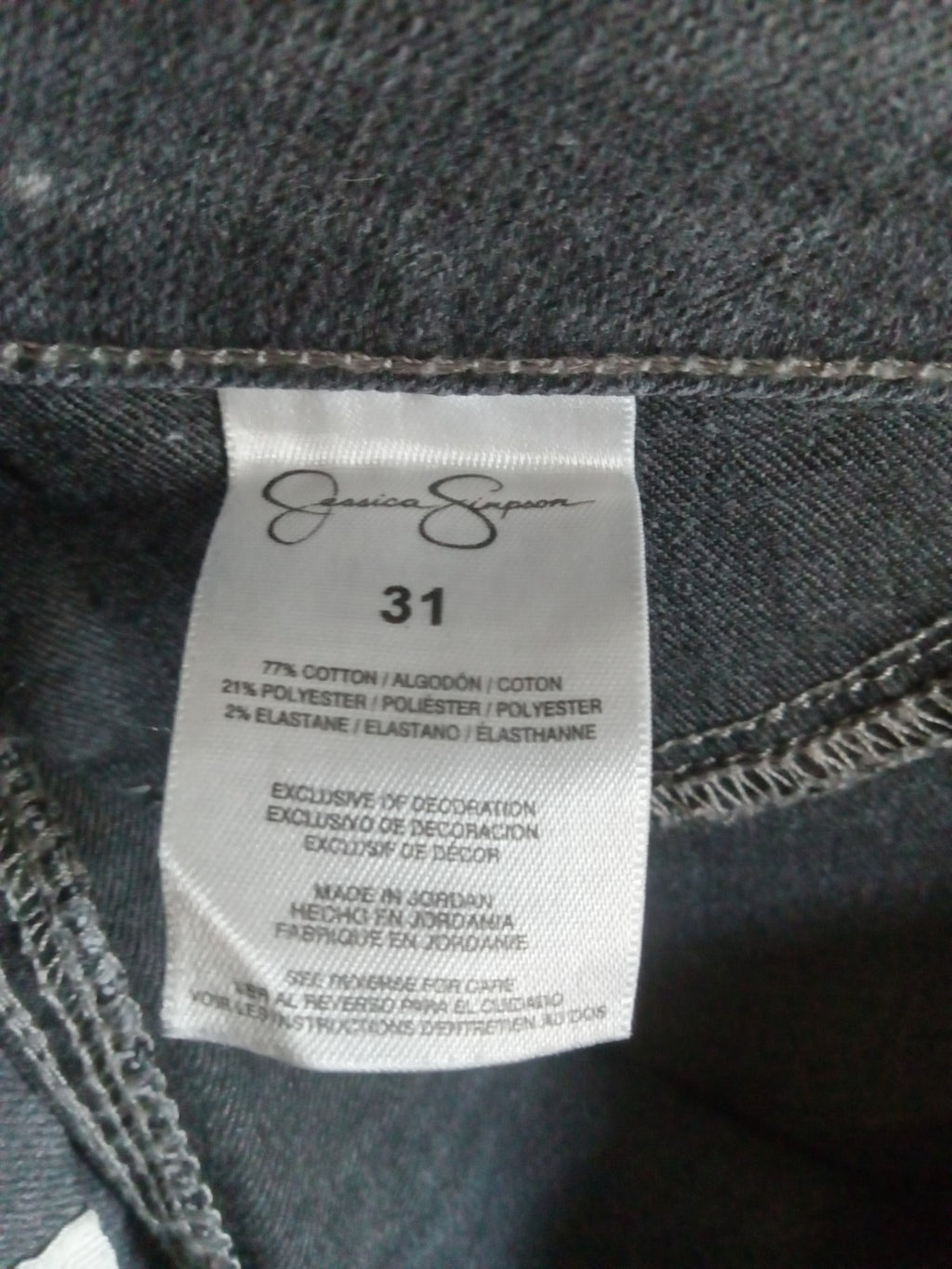 Jessica Simpson Black Denim Jeans – Women's Size 31, Low-Rise Skinny