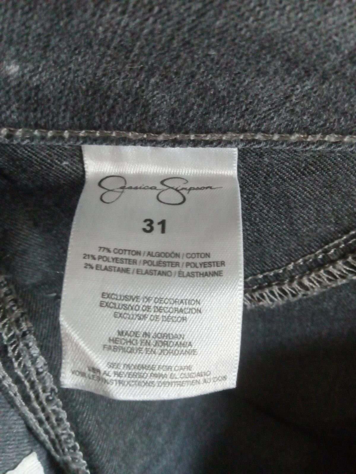 Jessica Simpson Black Denim Jeans – Women's Size 31, Low-Rise Skinny