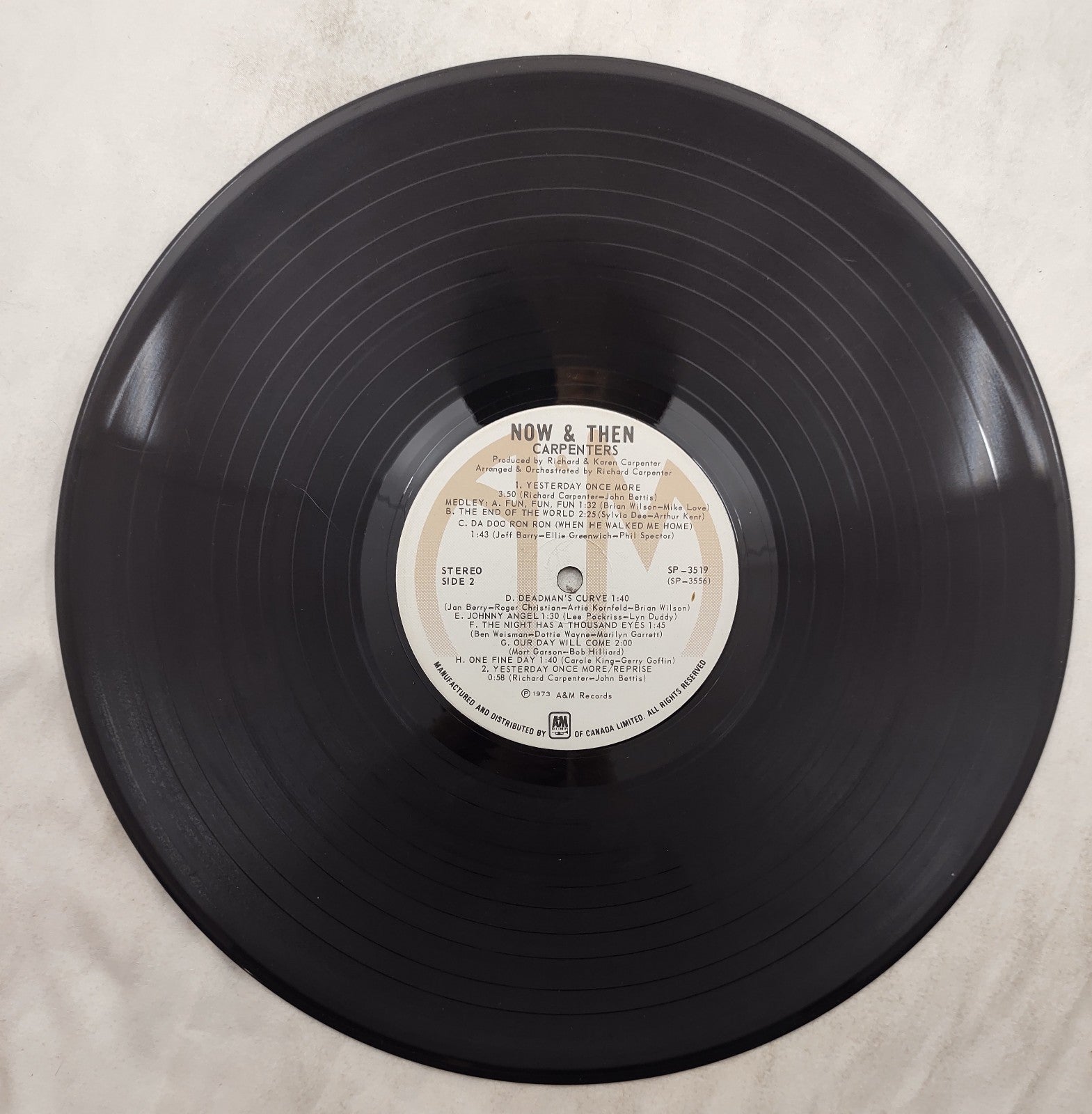 Carpenters – Now & Then LP 1973 A&M Canada Yesterday Once More