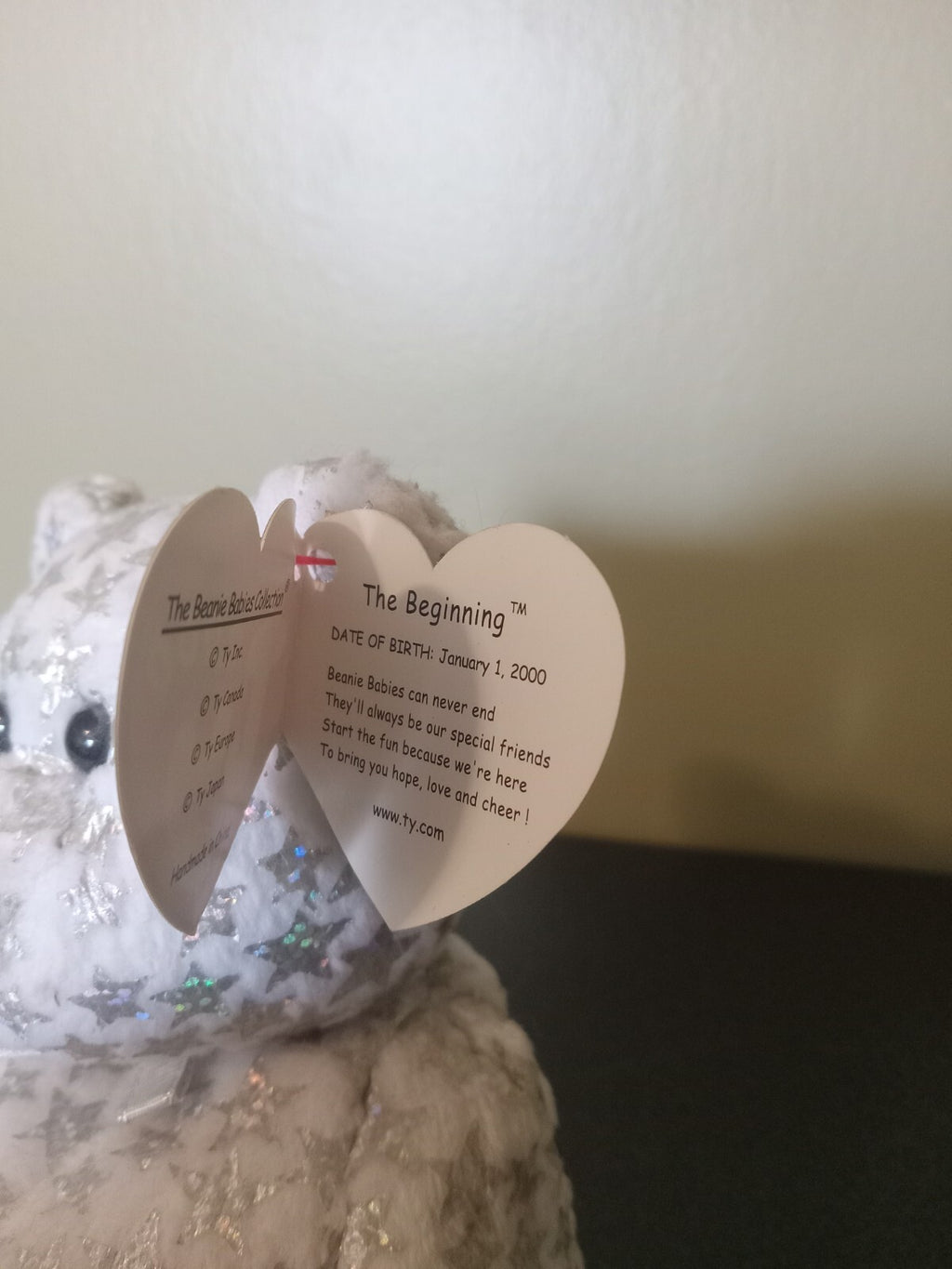 Ty Beanie Baby "The Beginning" Bear 2000 - With Tag - Collectible