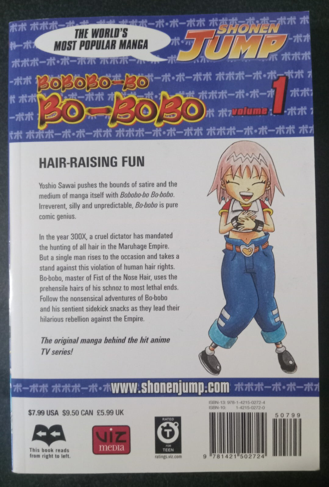 Bobobo‑Bo Bo‑Bobo Vol 1 by Yoshio Sawai – Viz Aug 2008 Manga PB VG+