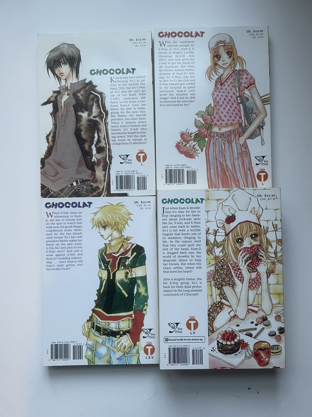 Chocolat Manhwa Complete Set Vol 1–8 by Shin Ji‑Sang – Korean Manga Box Set Rare