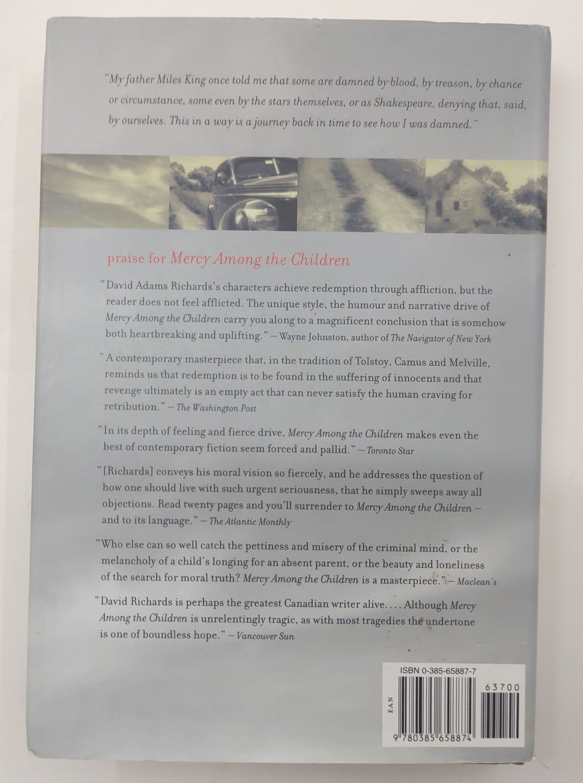 David Adams Richards River of the Brokenhearted 2003 Hardcover Fiction Novel