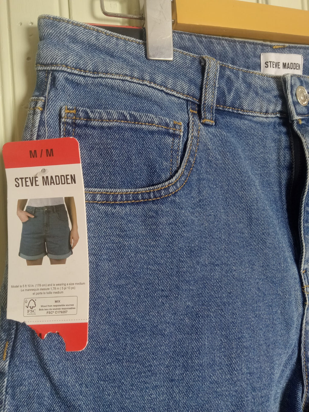 Steve Madden Jean Shorts NWT Men’s Denim Casual Summer Cutoff Shorts