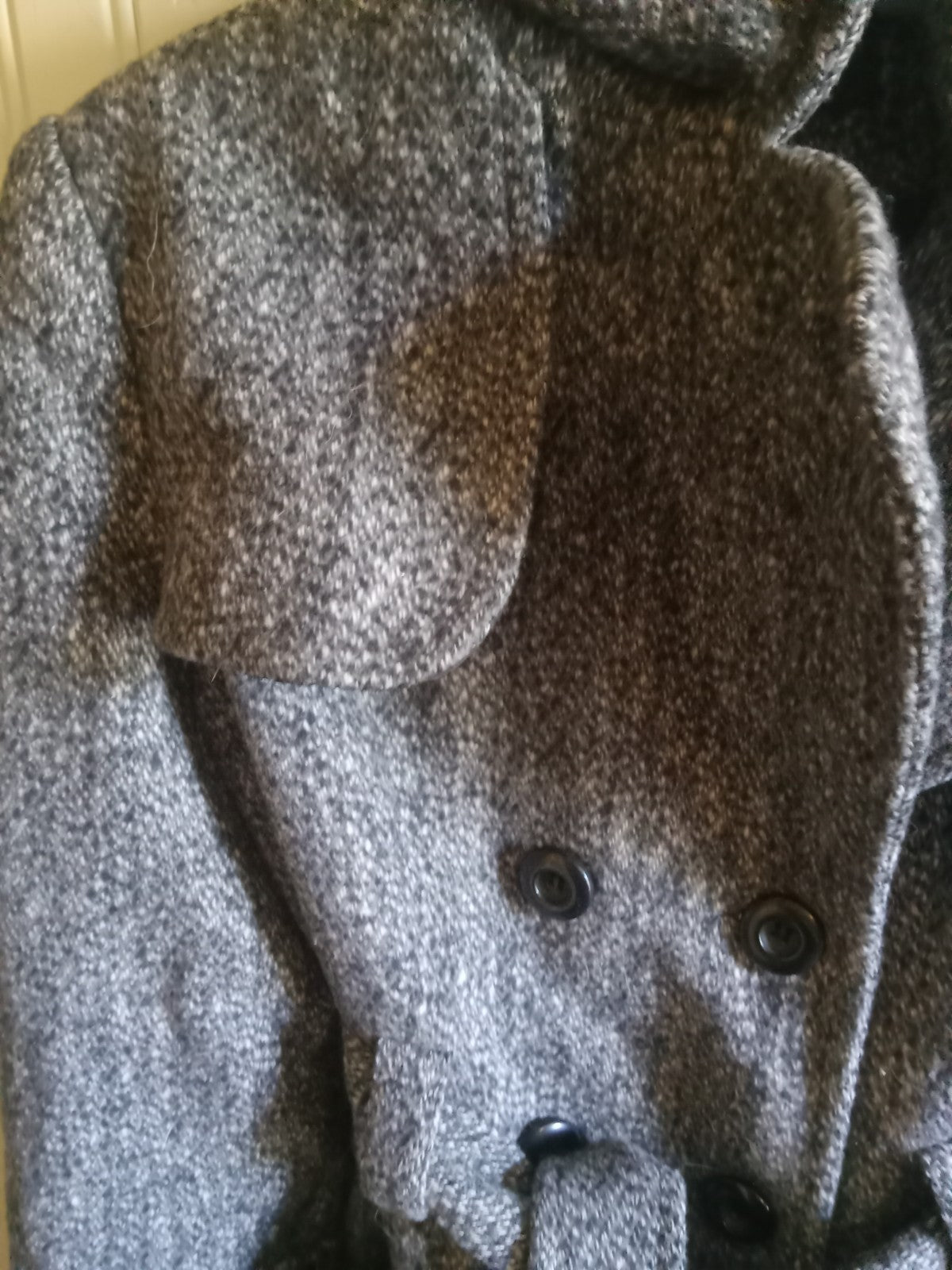 Suzy Shier Gray Button-Up Dress Coat – XL, Elegant Wrap Style