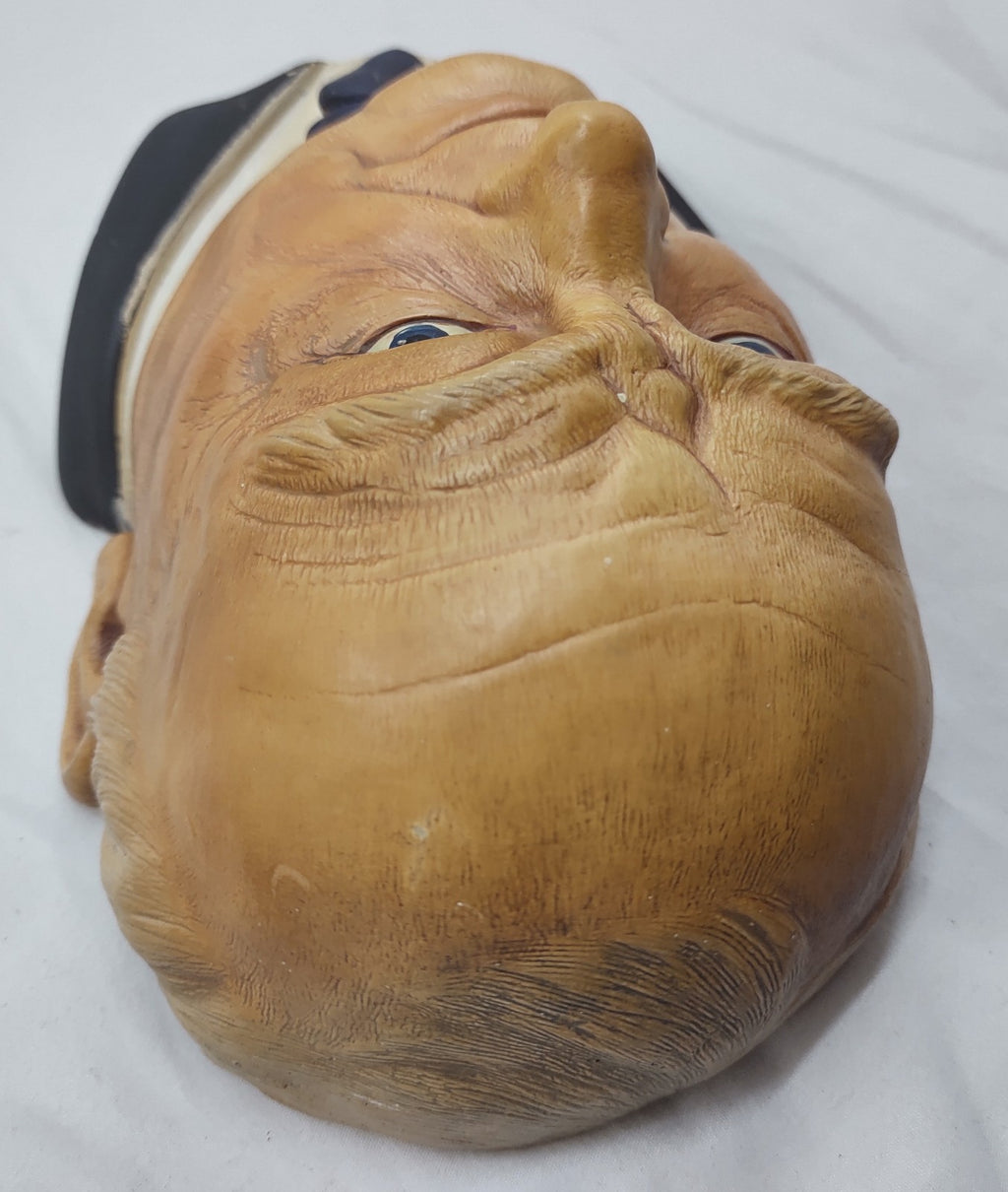 Vintage Winston Churchill Chalkware Wall Plaque Bust Hand Painted