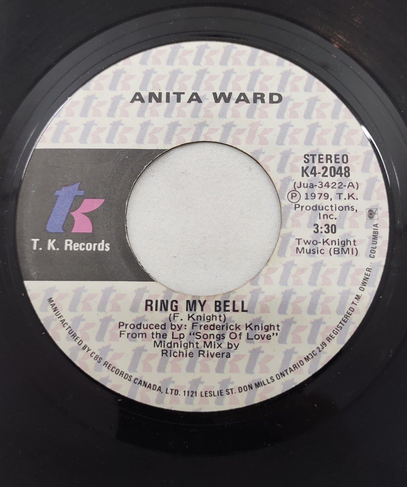 Anita Ward – Ring My Bell 7” TK K4-2048 Canada 1979 Disco