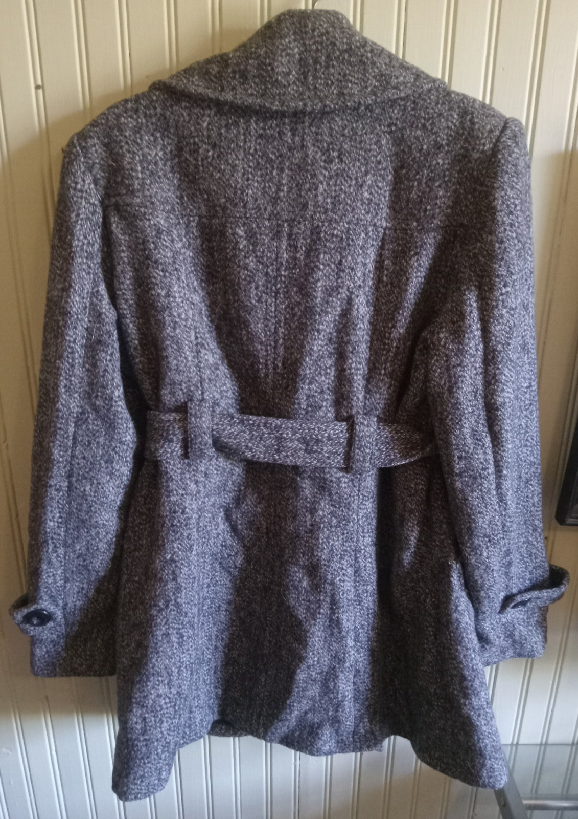 Suzy Shier Gray Button-Up Dress Coat – XL, Elegant Wrap Style