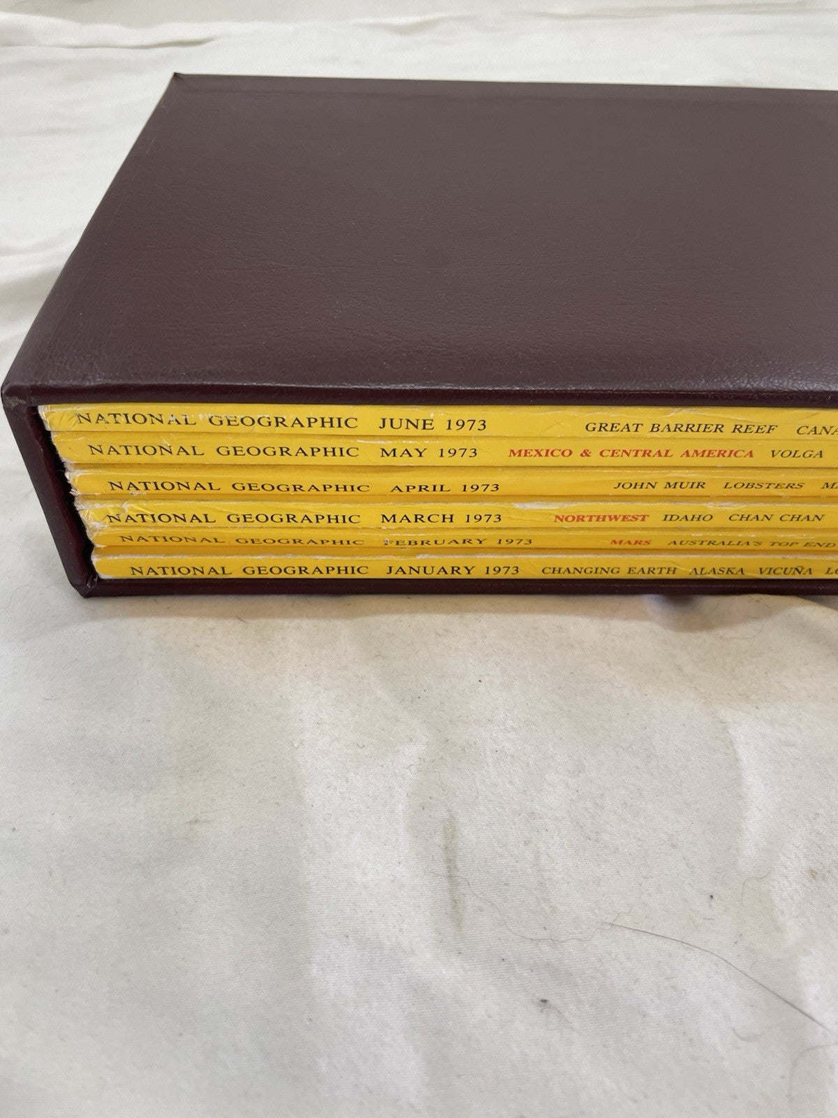 Vintage Nat Geo Jan–Jun 1973 Slipcover Set | Illustrated, Travel, Rare