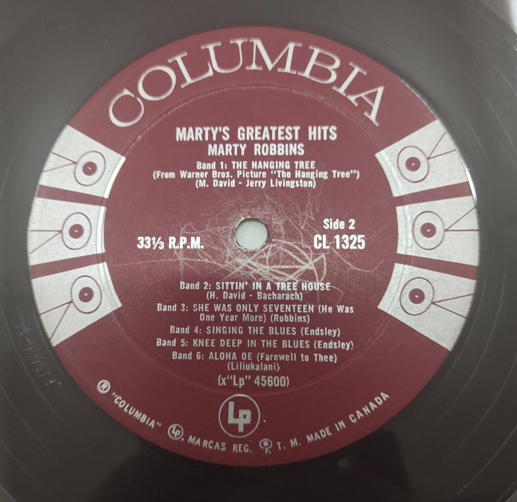 Marty Robbins – Marty’s Greatest Hits Columbia CL-1325 33⅓ RPM LP