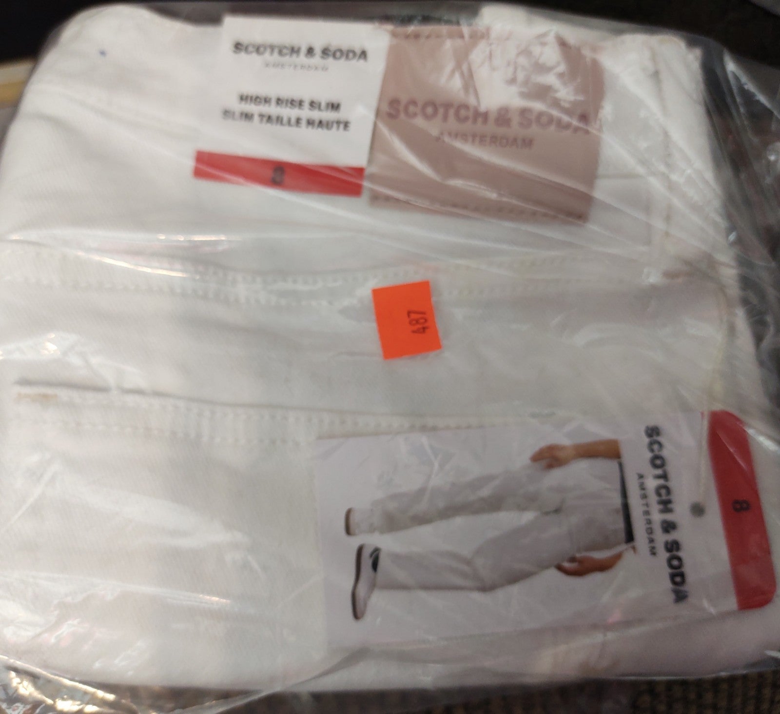 Scotch & Soda White High Rise Slim Jeans NWT Women’s Designer Denim