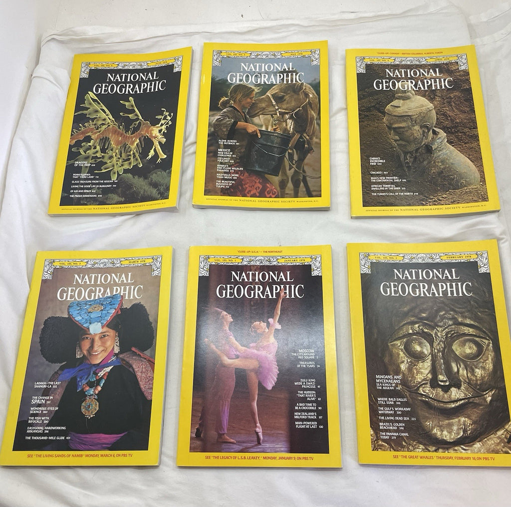 Nat Geo Jan–Jun 1978 Slipcover Lot | Wildlife, Adventure, Exploration