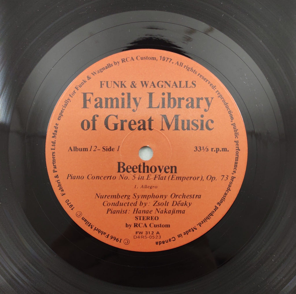 Beethoven Piano Concerto No.5 Emperor LP Funk & Wagnalls RCA Classical Vinyl LP