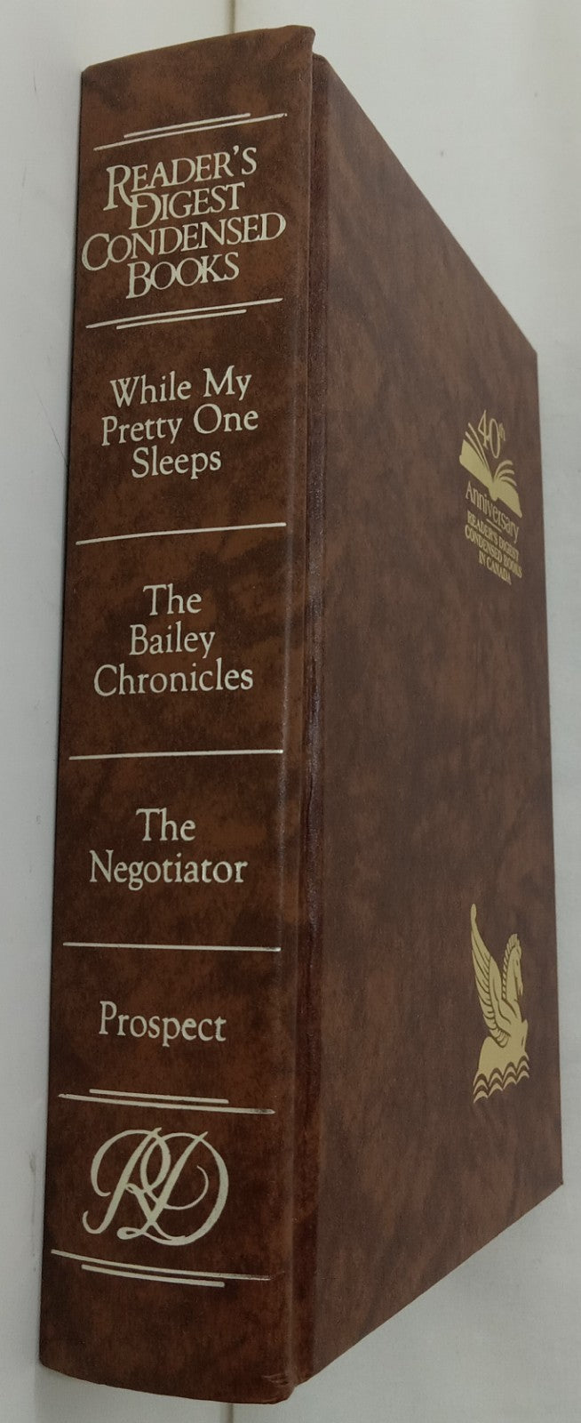 1990 Reader's Digest Condensed 1st Ed HC Leather Gilt Vtg NM Anthology