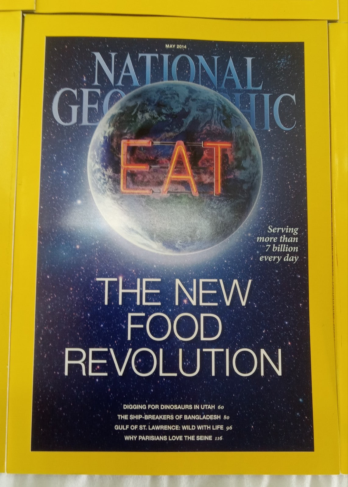 Nat Geo Jan–June 2014 | VG+ Set of 6 | Faux Leatherette Slipcover Case