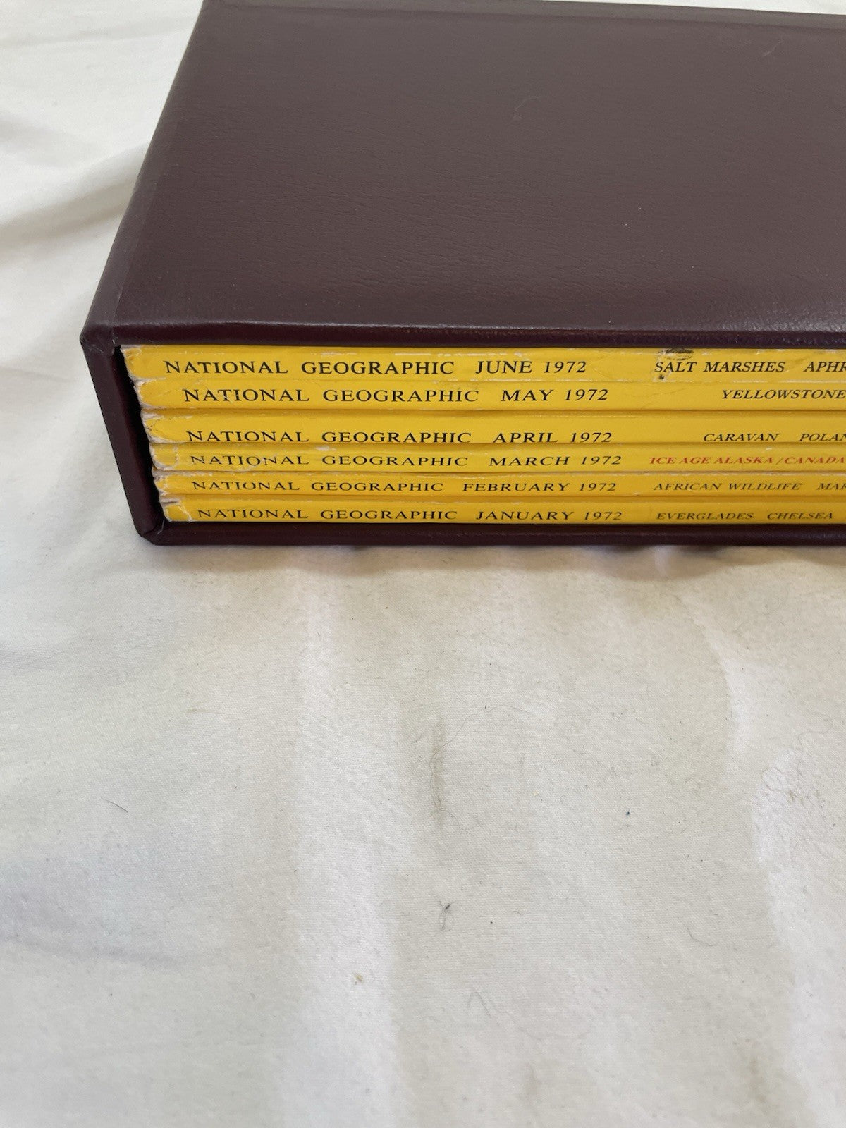 Nat Geo Jan–Jun 1972 Slipcover Lot | Science, Adventure, Earth Series
