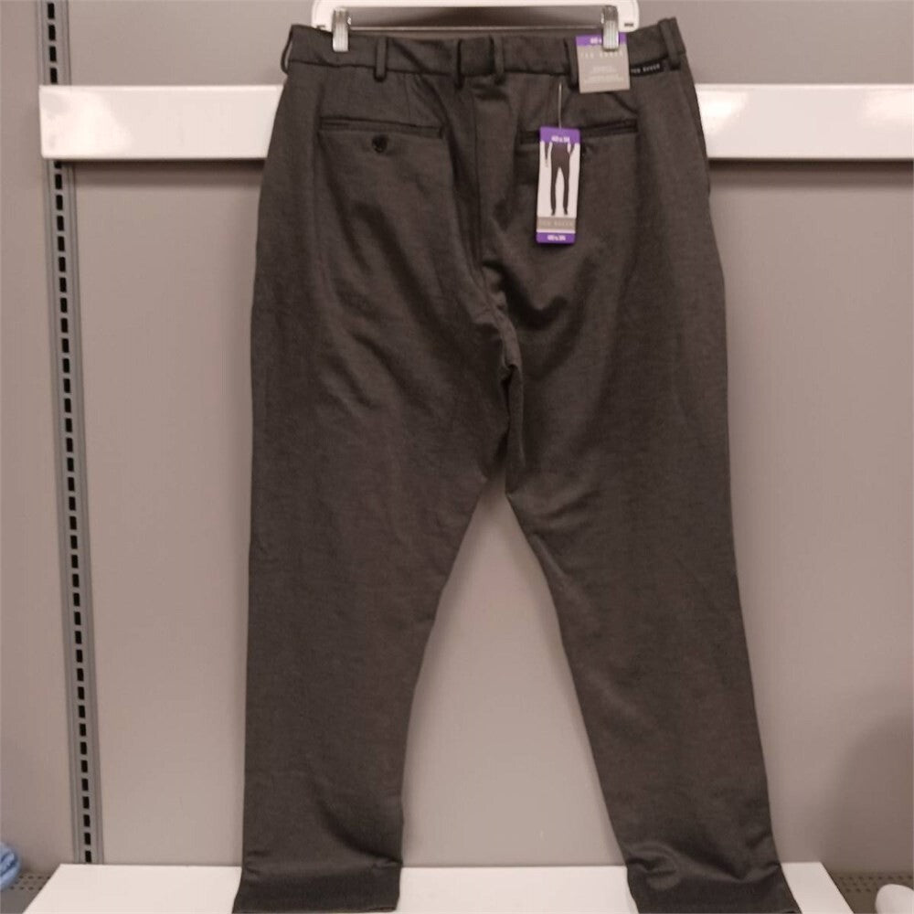 Ted Baker Men’s Pants 40x34 NWT Grey Tailored Fit Flat Front Dress Trouser