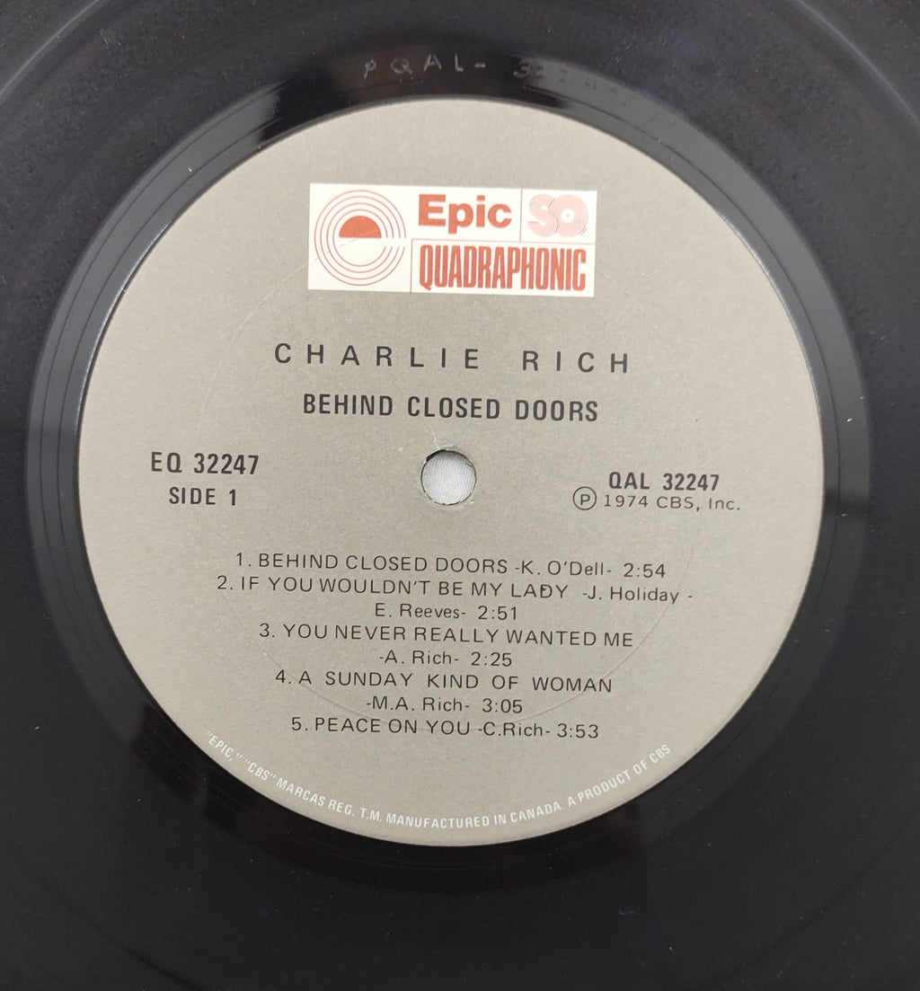 Charlie Rich – Behind Closed Doors LP Quadraphonic Epic EQ-32247