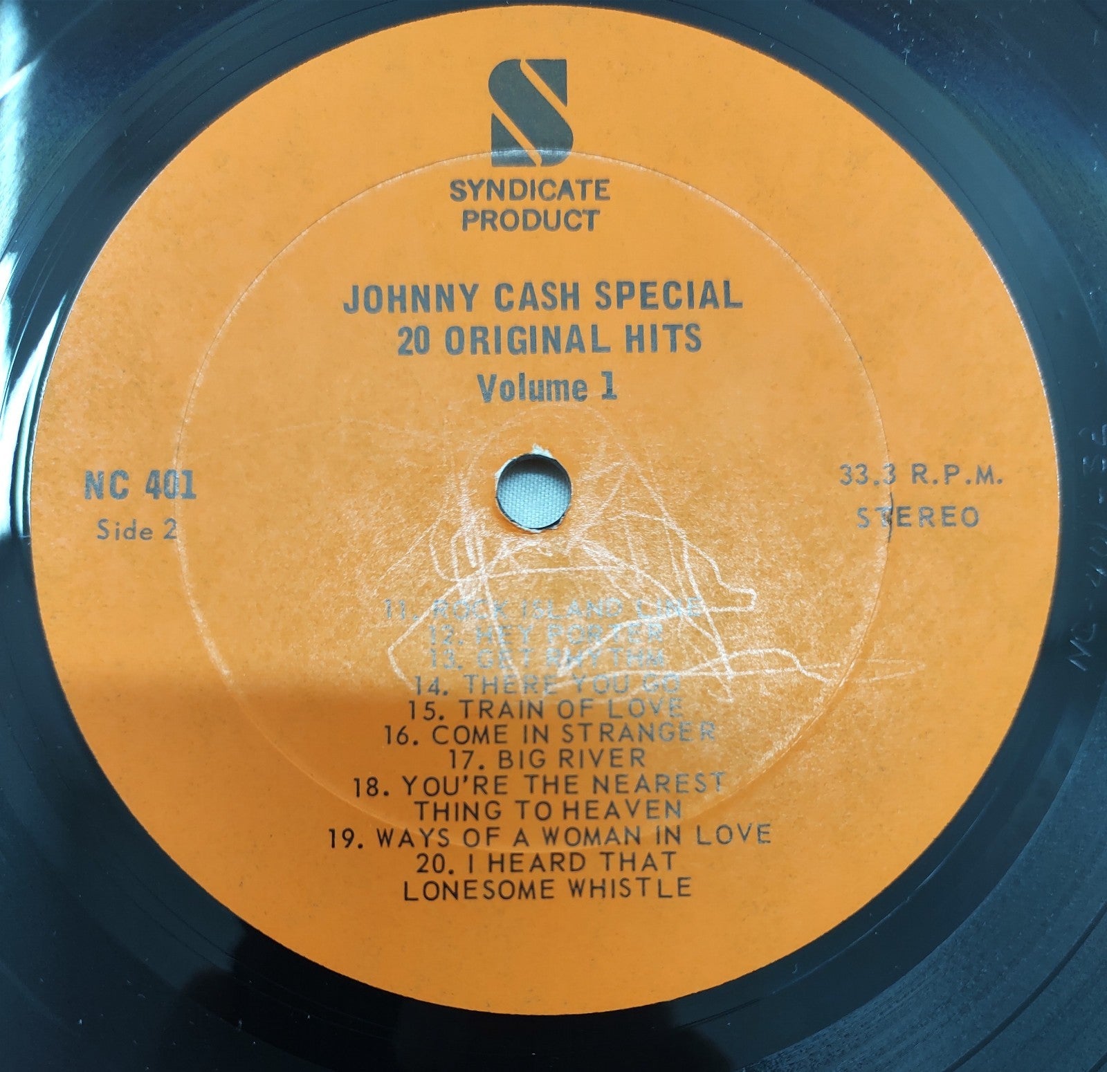 Johnny Cash – Special 20 Original Hits Vol 1 LP NC-401