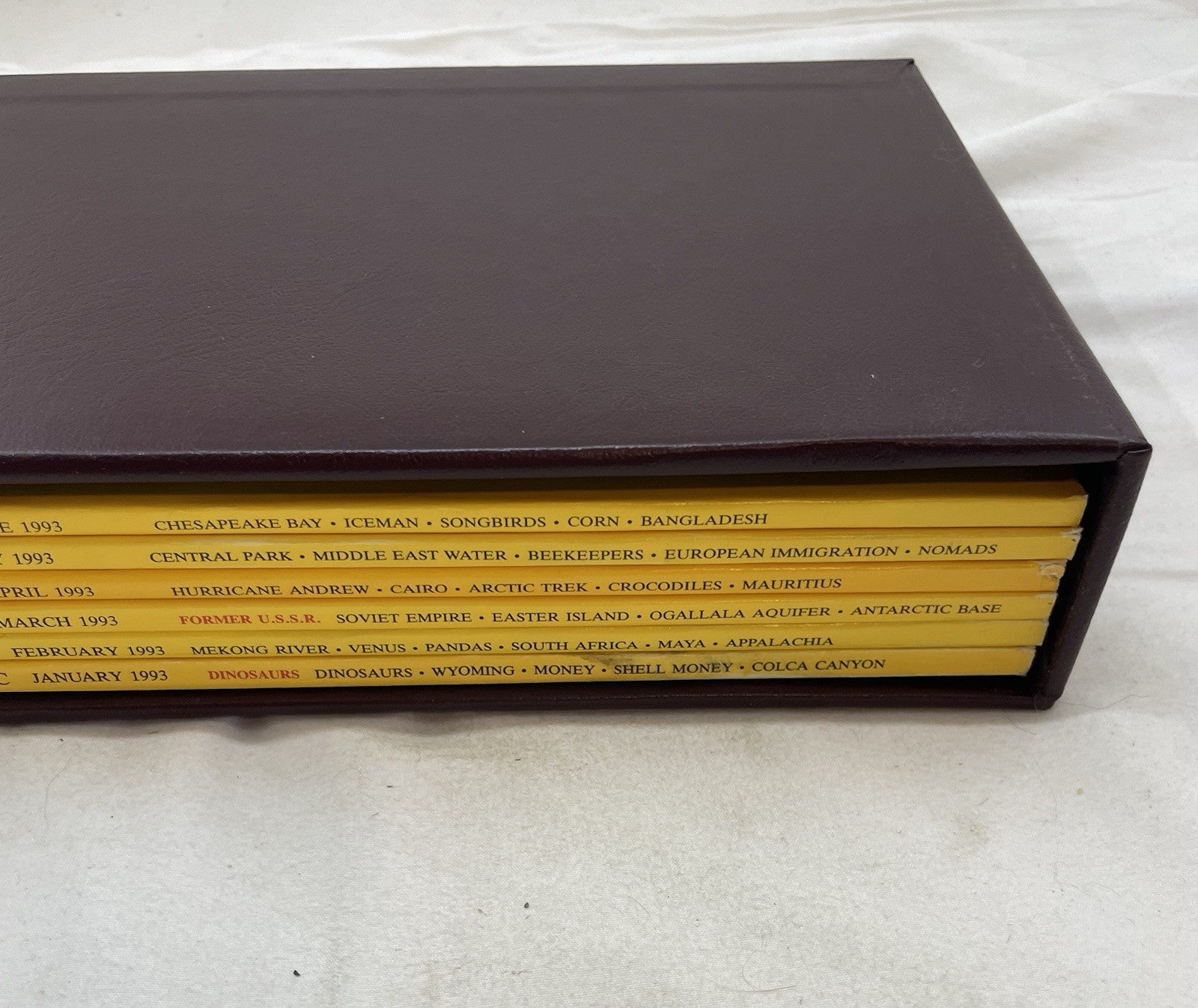 Vintage Nat Geo Lot Jan–Jun 1993 w/ Slipcover | Science, Illustrated Set