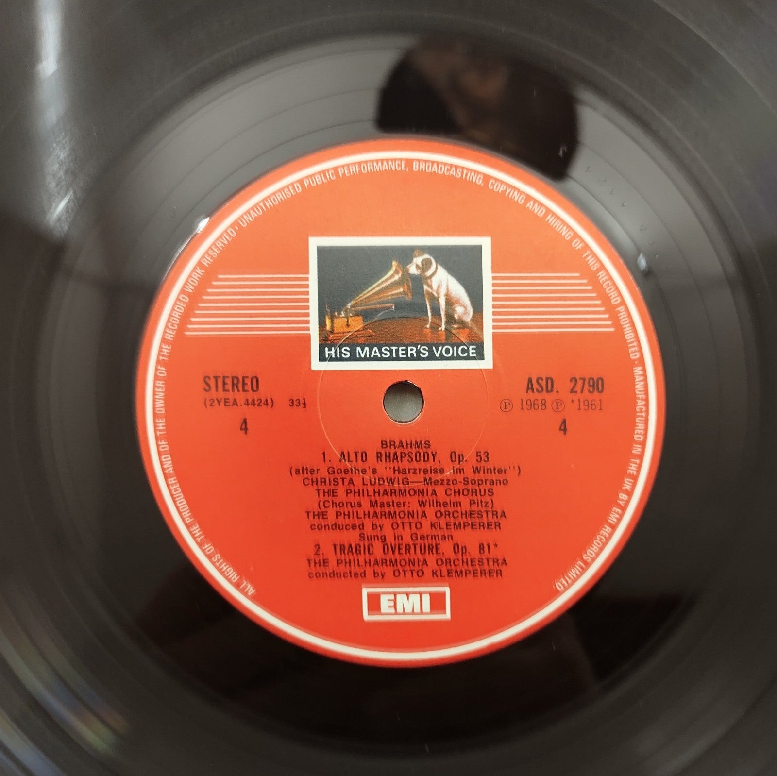 Brahms – Ein Deutsches Requiem LP Klemperer HMV ASD-2789 UK