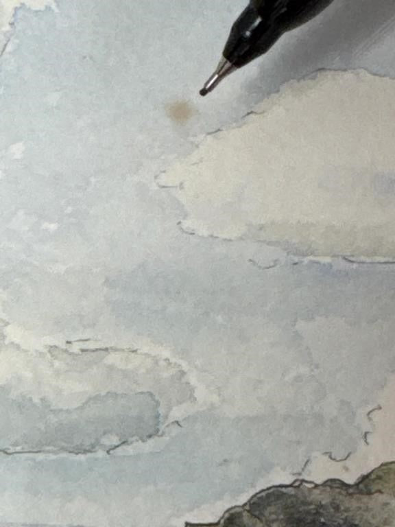 Sally B Hooff Watercolor & Ink “Mull of Kintyre” PEI Artist Signed Art