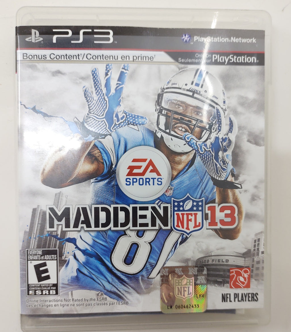 Madden NFL 13 (Sony PlayStation 3, 2012) PS3 Football Video Game