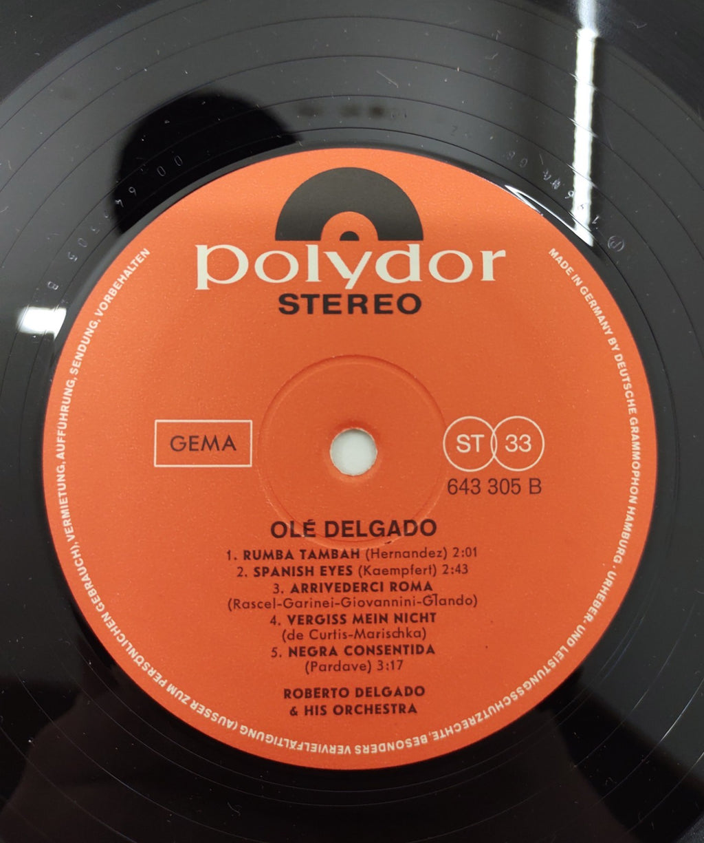 Roberto Delgado & His Orchestra - Olé Delgado | 1968 Polydor Latin LP Vinyl