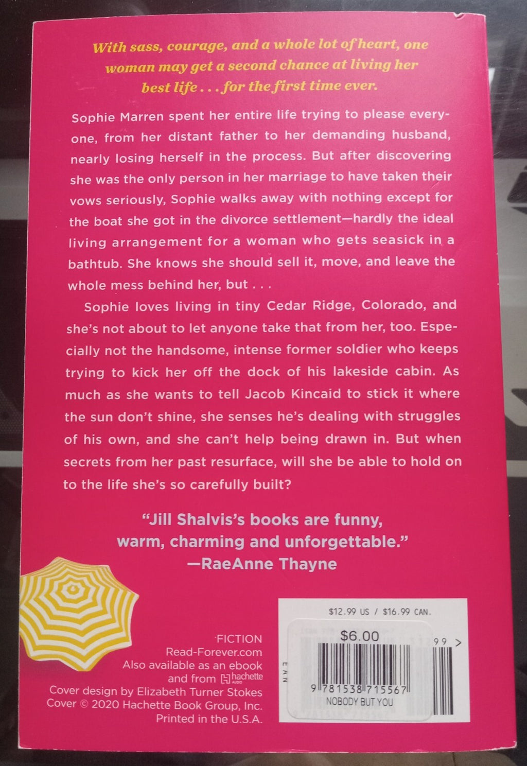 Nobody But You by Jill Shalvis Hardcover VG