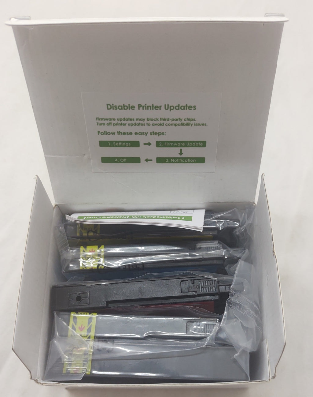 950XL 951XL Ink Cartridge Set XL 4-Pack Black Cyan Magenta Yellow Compatible