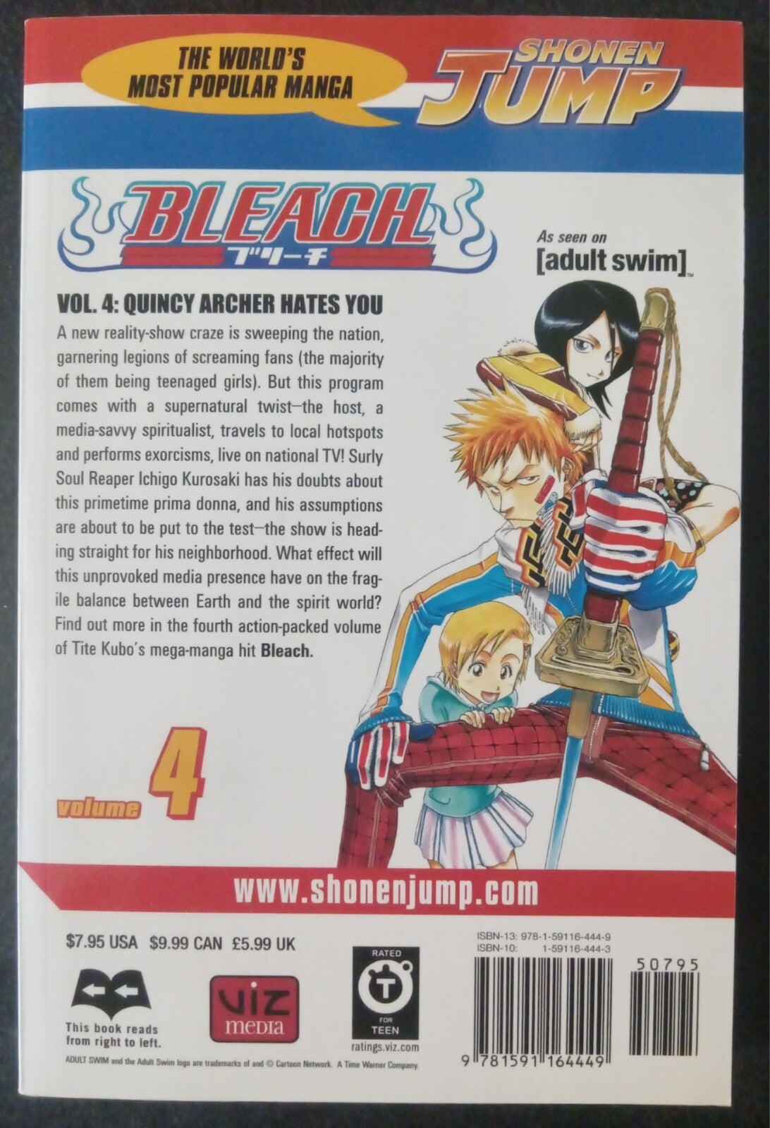 Bleach Vol 4 by Tite Kubo – 2004 Viz Manga PB Graphic Novel VG+