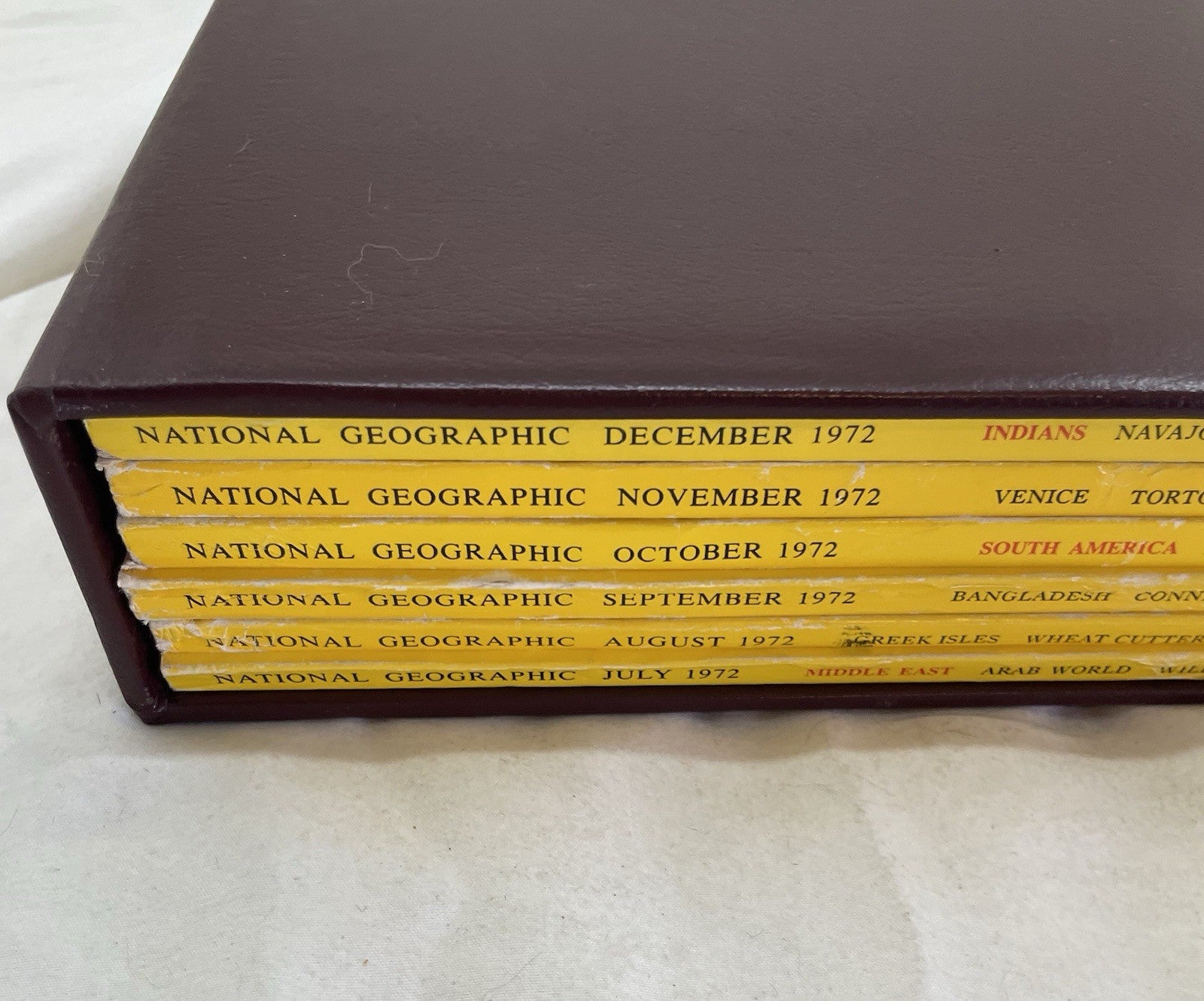 Nat Geo Jul–Dec 1972 Slipcover Lot | Classic, Illustrated, Travel Set